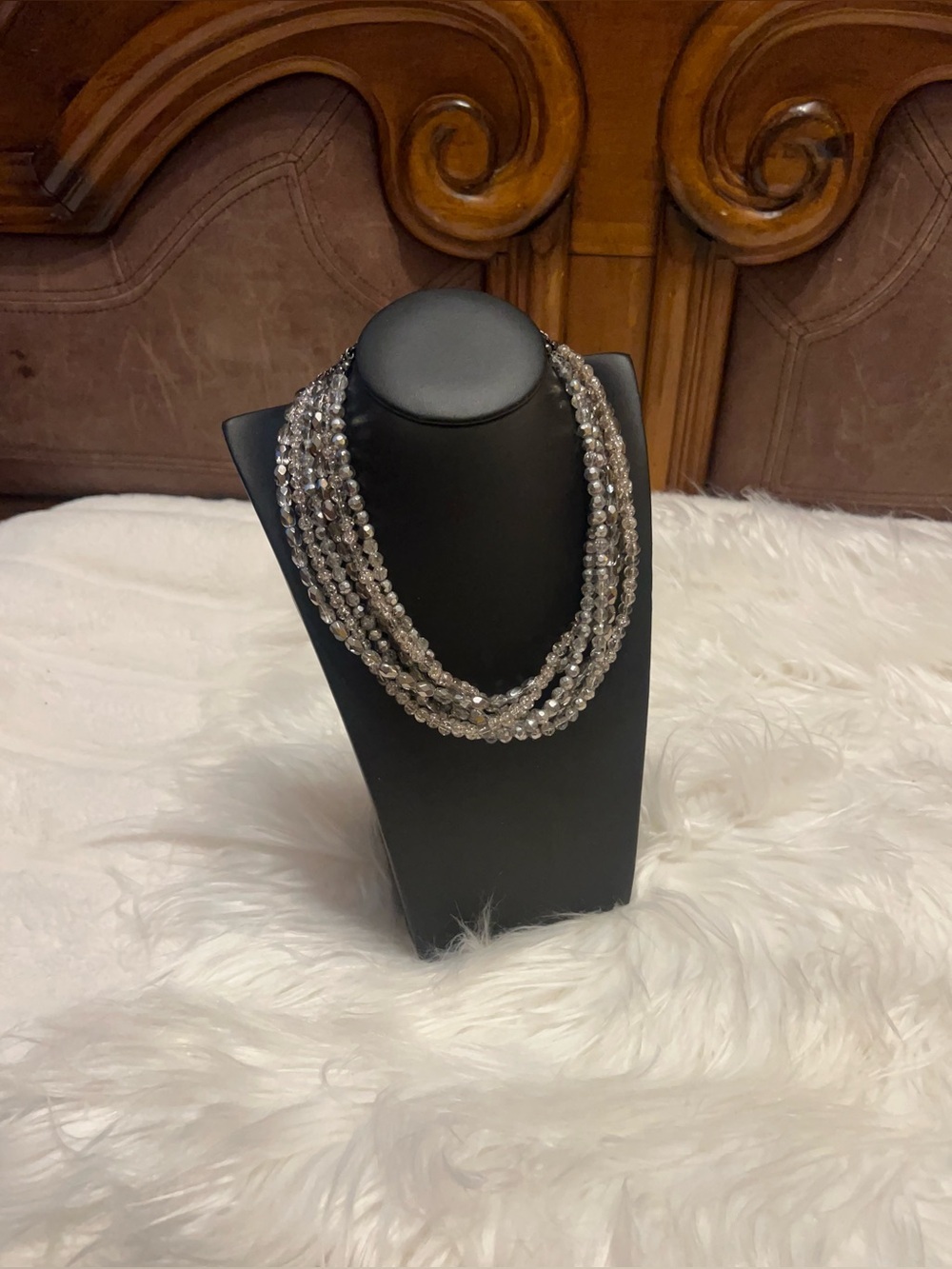1950s Vintage Six Strand cascading Crystaorgeous  17 inch - Picture 4 of 5